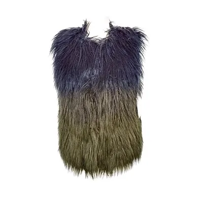 เสื้อกั๊กขนสัตว์ faux สี ombre